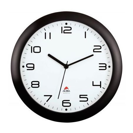 Achetez ALBA Horloge murale Hornew silencieuse Noire, pile AA non fournie - Diamètre 30 cm pas cher..