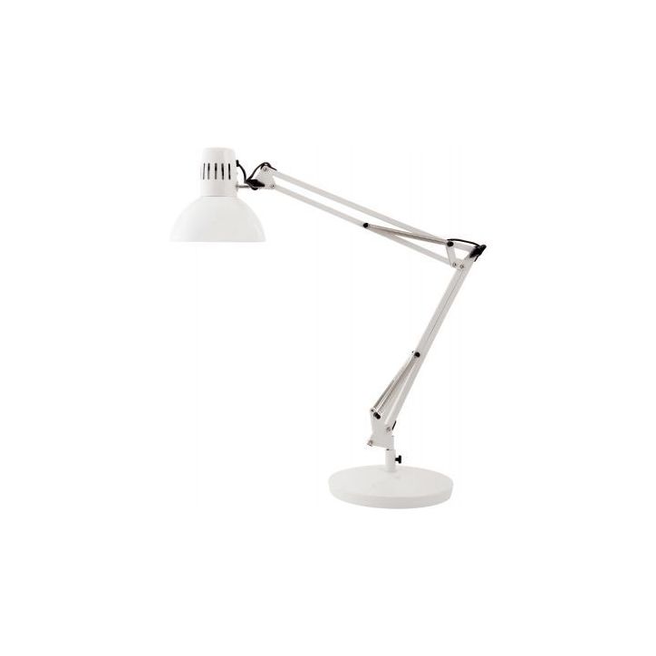 Lampe architecte blanche avec pince de fixation standard blanche ARCHI BC ALBA
