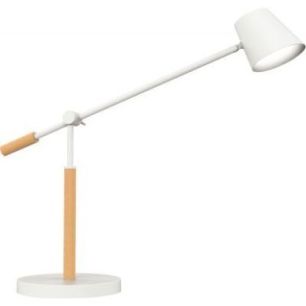 Lampe LED Vicky bois et blanc 400110084 UNILUX
