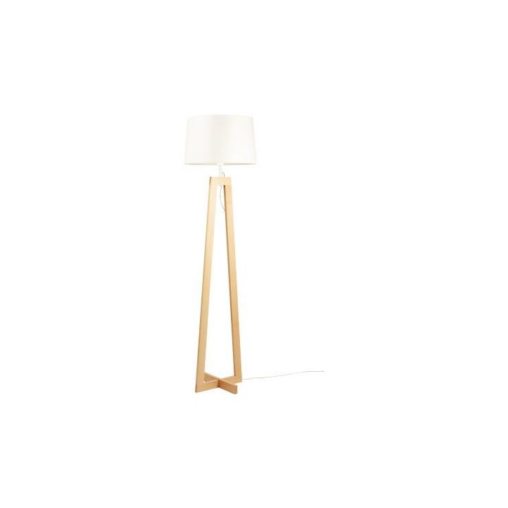 Lampadaire Sacha bois et blanc SACHA LS AJ2 ALUMINOR