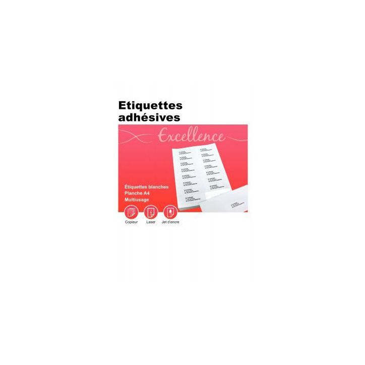 Boîte de 1400 étiquettes multi-usages blanches 105x42mm 47692M.FR