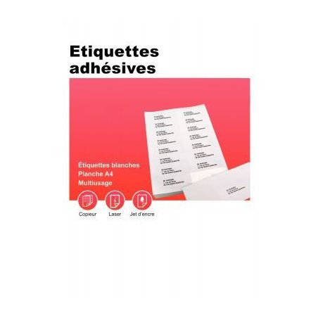 Achetez Boîte 100 étiquettes 210x297mm multi-usage coins carrés pas cher sur Ma Rentrée Scolaire