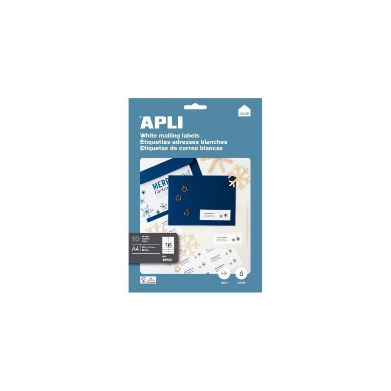 Achetez Pochette de 160 étiquettes coins droits multi-usages blanc 105x37mm 12922 APLI pas cher sur.. Achetez Pochette de 160 étiquettes coins droits multi-usages blanc 105x37mm 12922 APLI pas cher sur..