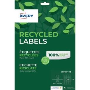 Achetez Paquet de 360 étiquettes recyclées laser et jet encre 63.5 x 33.9 mm LR7159-15 AVERY pas c..