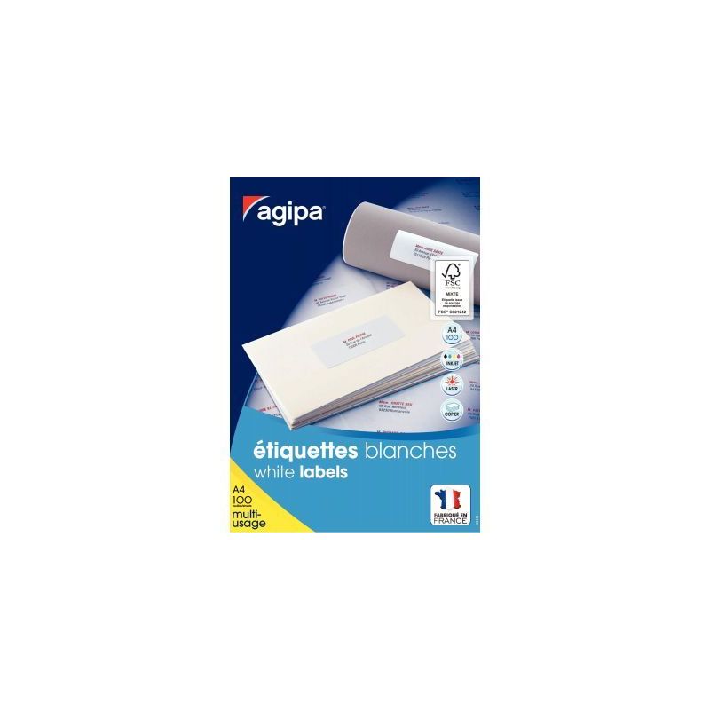 Achetez Boîte de 2100 étiquettes multi-usages blanches 70x42mm 119009 AGIPA pas cher sur Ma Rentrî. Achetez Boîte de 2100 étiquettes multi-usages blanches 70x42mm 119009 AGIPA pas cher sur Ma Rentrî.