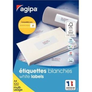 Achetez Boîte de 1 800 étiquettes multi-usages 63,5x46,6mm 100981 AGIPA pas cher sur Ma Rentrée S..