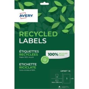 Achetez Lot de 3 paquets de 15 étiquettes recyclées laser et jet encre format 199.6 x 289.1 mm cop..