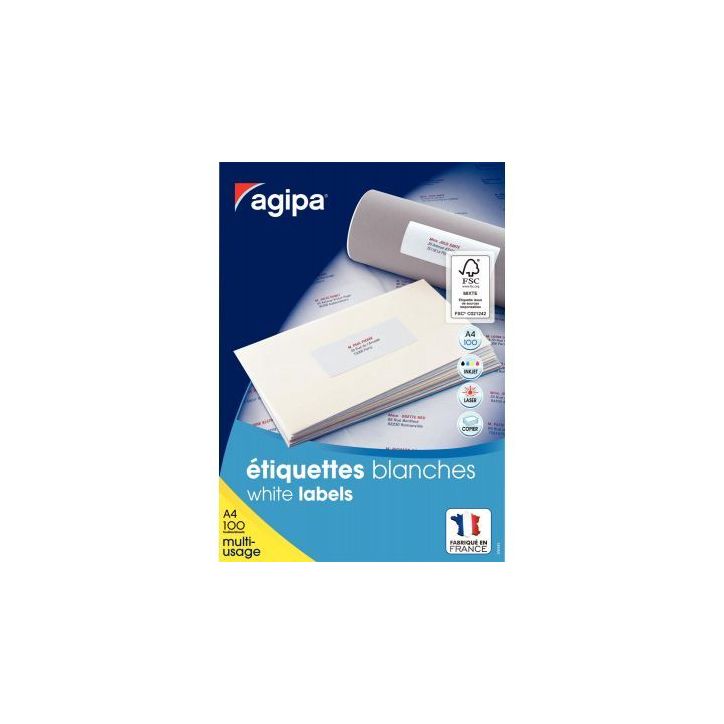 Boîte de 5 600 étiquettes multi-usages 52,5x21,2mm 118992 AGIPA