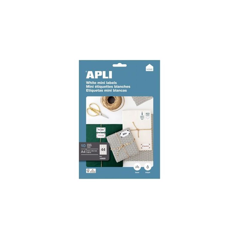 Achetez Pochette de 440 étiquettes multi-usages blanches 48,5x25,4mm 12925 APLI pas cher sur Ma Ren.. Achetez Pochette de 440 étiquettes multi-usages blanches 48,5x25,4mm 12925 APLI pas cher sur Ma Ren..