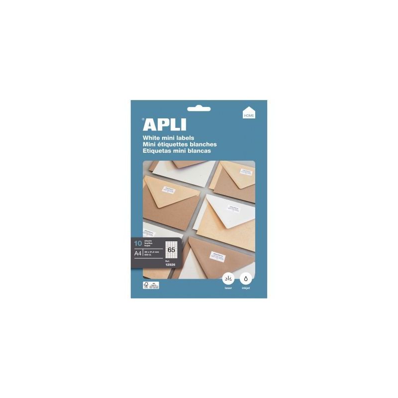 Achetez Pochette de 650 étiquettes coins droits multi-usages blanc 38x21,2mm 12926 APLI pas cher su.. Achetez Pochette de 650 étiquettes coins droits multi-usages blanc 38x21,2mm 12926 APLI pas cher su..