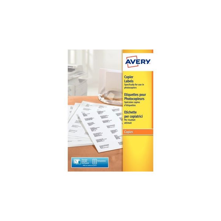 Boîte de 1 600 étiquettes copieur 105x35mm DP165-100 AVERY