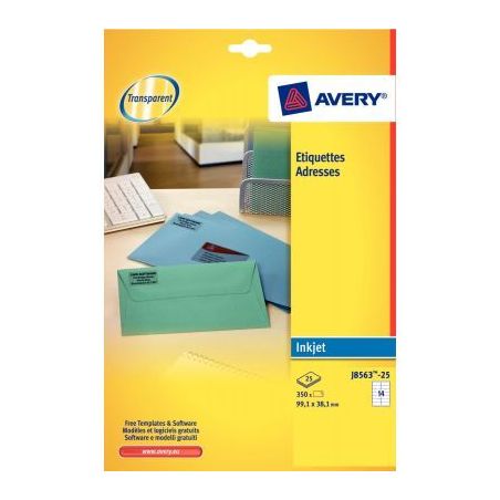 Achetez Pochette de 525 étiquettes transparentes laser 63,5x38,1mm L7560-25 AVERY pas cher sur Ma R..