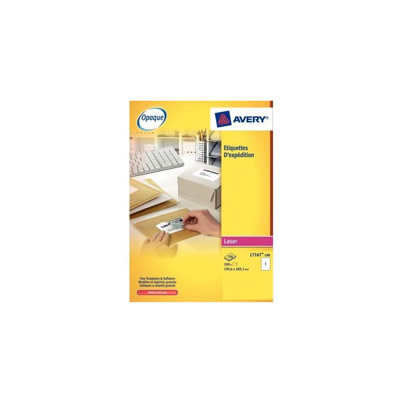 Achetez Pochette de 800 étiquettes adhésives blanches laser 99,1x67,7mm L7165-100 AVERY pas cher s.. Achetez Pochette de 800 étiquettes adhésives blanches laser 99,1x67,7mm L7165-100 AVERY pas cher s..