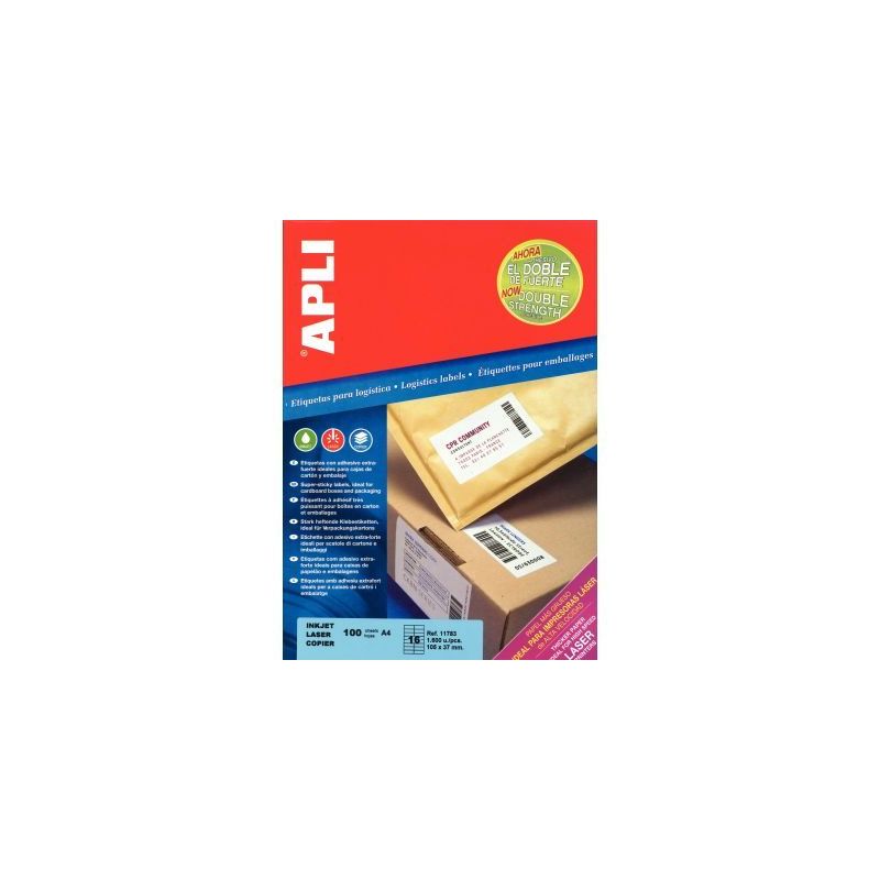 Achetez Boîte de 100 étiquettes adhésives extra fortes blanches 297x210mm 11787 AGIPA pas cher su..