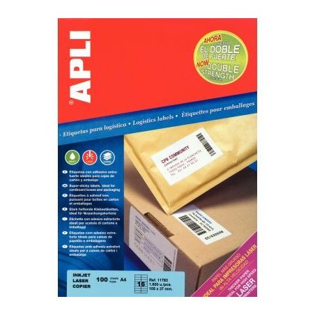 Achetez Boîte de 100 étiquettes adhésives extra fortes blanches 297x210mm 11787 AGIPA pas cher su..
