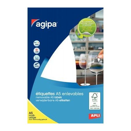 Achetez Etui de 1120 étiquettes multi-usages enlevables blanches 18,3x12mm 114260 AGIPA pas cher su..