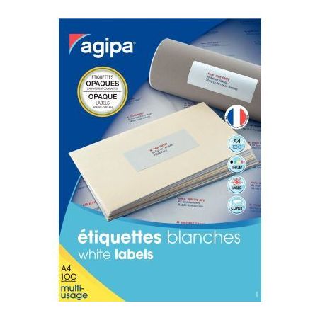 Achetez Boîte de 400 étiquettes multi-usage blanc opaque 99,1 x 139 mm 102420 APLI pas cher sur Ma..