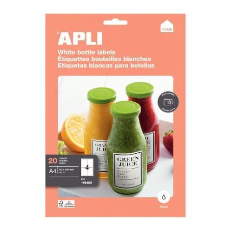 Achetez Pochette de 80 étiquettes photo mat Jet  encre  80x120mm 119486 APLI pas cher sur Ma Rentrî.