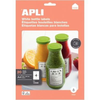 Achetez Pochette de 80 étiquettes photo mat Jet  encre  80x120mm 119486 APLI pas cher sur Ma Rentrî.