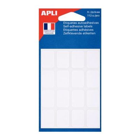 Achetez Pochette de 112 étiquettes blanc 22x16mm 111907 AGIPA pas cher sur Ma Rentrée Scolaire