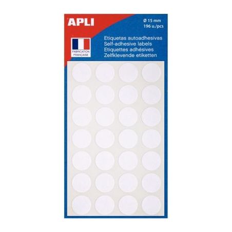 Achetez Pochettes de 196 étiquettes blanc diamètre 15mm 111840 AGIPA pas cher sur Ma Rentrée Scol..
