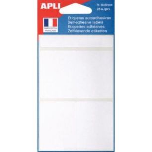 Achetez Pochette de 28 étiquettes blanc 38x50mm 111913 AGIPA pas cher sur Ma Rentrée Scolaire