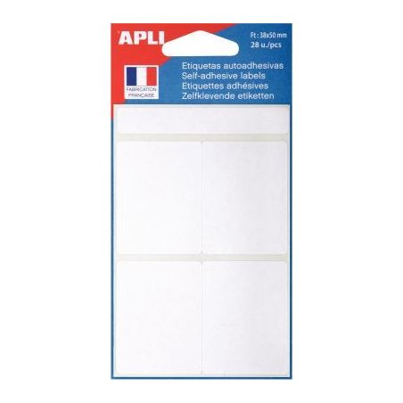 Achetez Pochette de 28 étiquettes blanc 38x50mm 111913 AGIPA pas cher sur Ma Rentrée Scolaire
