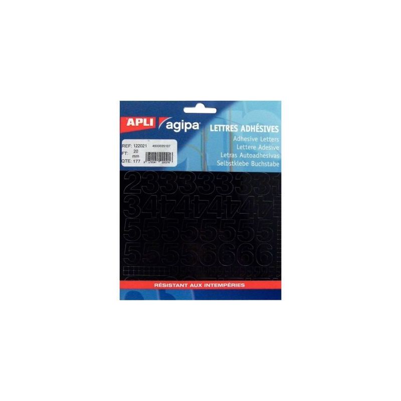 Achetez Pochette de 177 chiffres 20mm coloris noir 122021 APLI pas cher sur Ma Rentrée Scolaire Achetez Pochette de 177 chiffres 20mm coloris noir 122021 APLI pas cher sur Ma Rentrée Scolaire