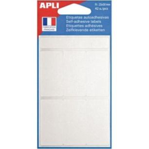 Achetez Pochette de 42 étiquettes blanc 25x50mm 111914 AGIPA pas cher sur Ma Rentrée Scolaire