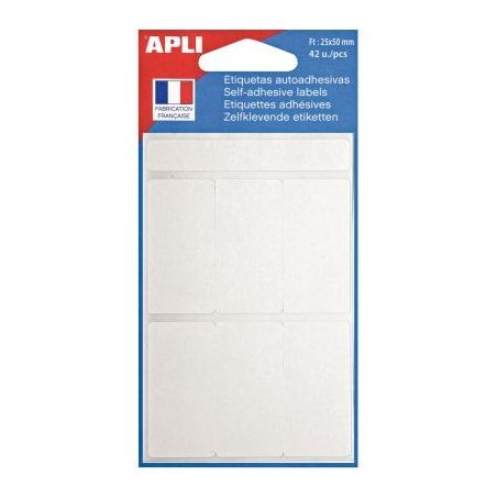 Achetez Pochette de 42 étiquettes blanc 25x50mm 111914 AGIPA pas cher sur Ma Rentrée Scolaire