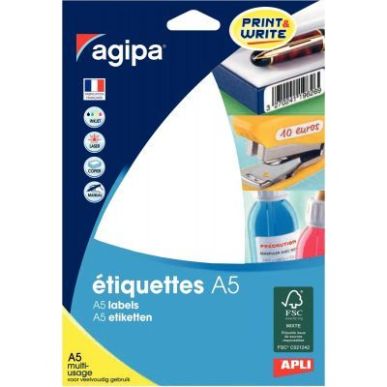Achetez AGIPA Pochette de 96 étiquettes permanentes blanches 46X97 114028 pas cher sur Ma Rentrée ..