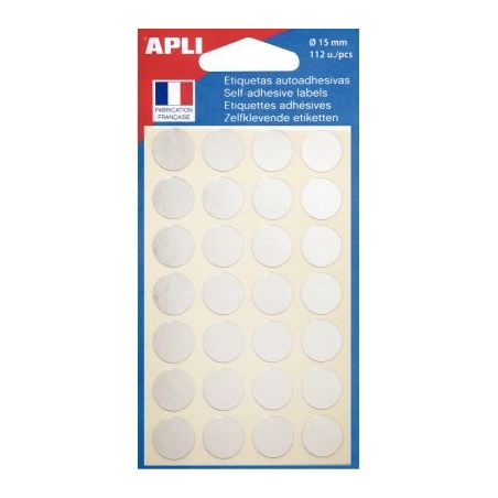 Achetez Etui de 112 pastilles adhésives diamètre 15 mm argent 100603 AGIPA pas cher sur Ma Rentré..