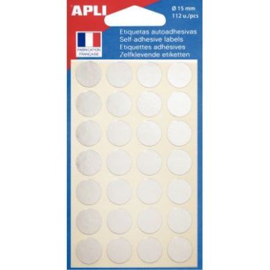 Achetez Etui de 112 pastilles adhésives diamètre 15 mm argent 100603 AGIPA pas cher sur Ma Rentré..
