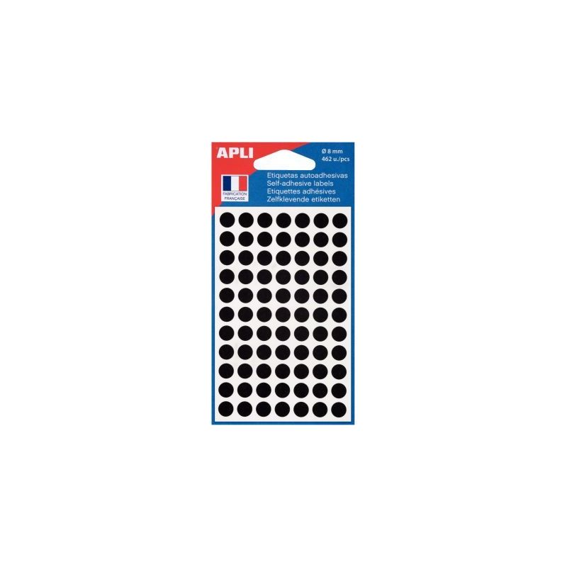 Achetez Etui de 462 pastilles adhésives diamètre 8 mm noir 111837 AGIPA pas cher sur Ma Rentrée S..