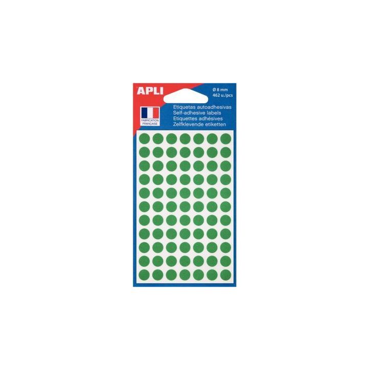 AGIPA Sachet de 462 pastilles rondes de couleur vert diamètre 8mm
