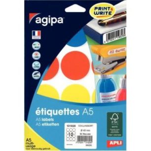 Achetez Etui de 84 pastilles de couleur diamètre 45mm coloris assortis 101829 AGIPA pas cher sur Ma..