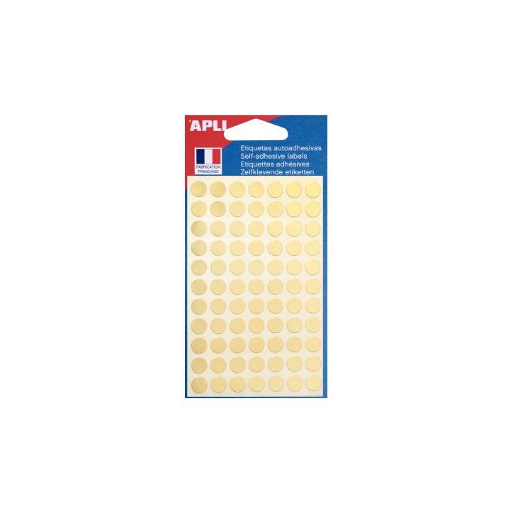 Sachet de 308 pastilles adhésives diamètre 8 mm or 100600 AGIPA