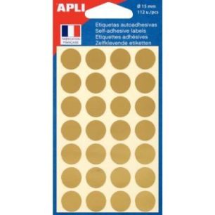 Achetez Etui de 112 pastilles adhésives diamètre 15 mm or 100602 AGIPA pas cher sur Ma Rentrée Sc..