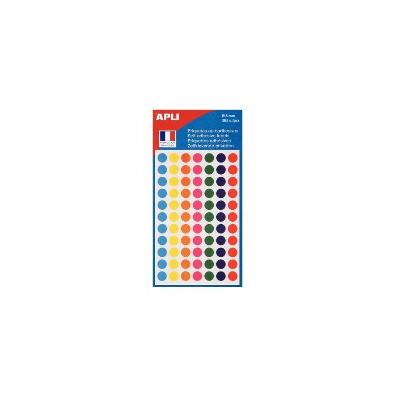 Achetez AGIPA Sachet de 385 pastilles rondes de couleur assortis diamètre 8mm pas cher sur Ma Rentr.. Achetez AGIPA Sachet de 385 pastilles rondes de couleur assortis diamètre 8mm pas cher sur Ma Rentr..