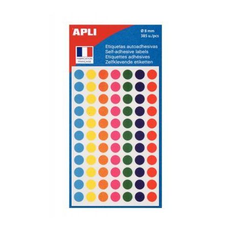 Achetez AGIPA Sachet de 385 pastilles rondes de couleur assortis diamètre 8mm pas cher sur Ma Rentr..