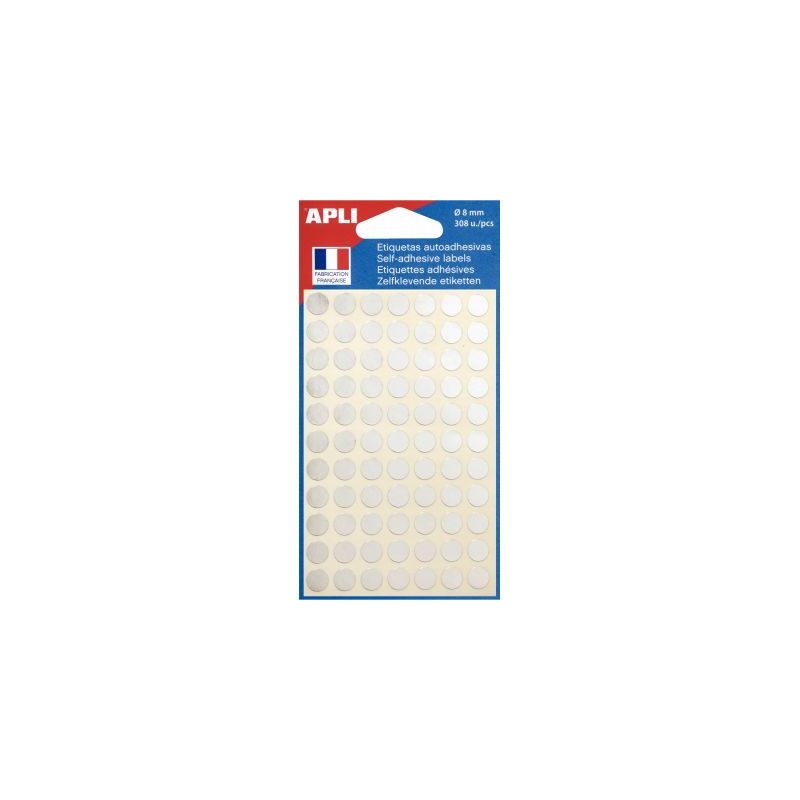 Achetez Sachet de 308 pastilles adhésives diamètre 8 mm argent 100601 AGIPA pas cher sur Ma Rentr ..
