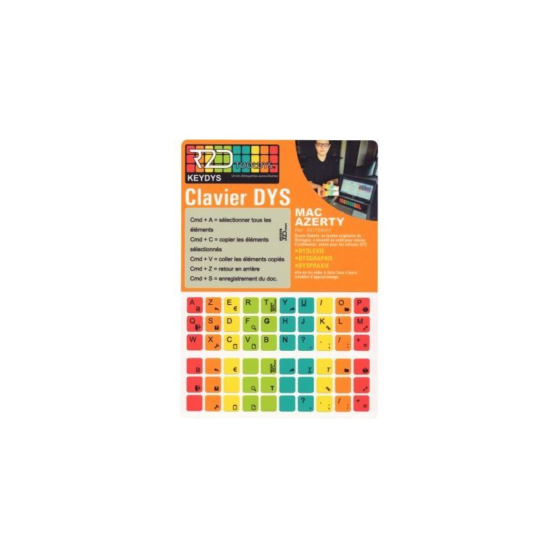 Achetez Kit d'étiquettes pour clavier AZERTY Mac pour personnes à troubles DYS KDYSMAY pas cher su.. Achetez Kit d'étiquettes pour clavier AZERTY Mac pour personnes à troubles DYS KDYSMAY pas cher su..