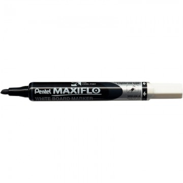 Marqueur tableau blanc Maxiflo pointe fine biseautée noir MWL6S-A PENTEL