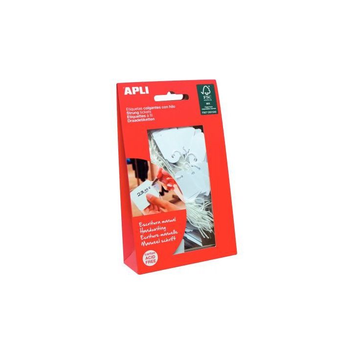 Boîte de 200 étiquettes bijouterie 15x24mm blanc 7009 APLI
