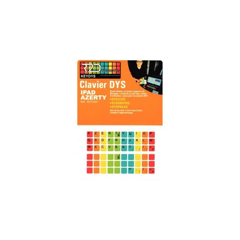 Achetez Kit d'étiquettes pour clavier AZERTY IPad pour personnes à troubles DYS KDYSIAY pas cher s.. Achetez Kit d'étiquettes pour clavier AZERTY IPad pour personnes à troubles DYS KDYSIAY pas cher s..