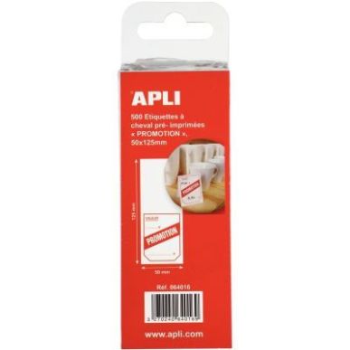 Achetez Paquet de 500 étiquettes à cheval pré-imprimées Promotion 50x125mm 64016 APLI pas cher s..