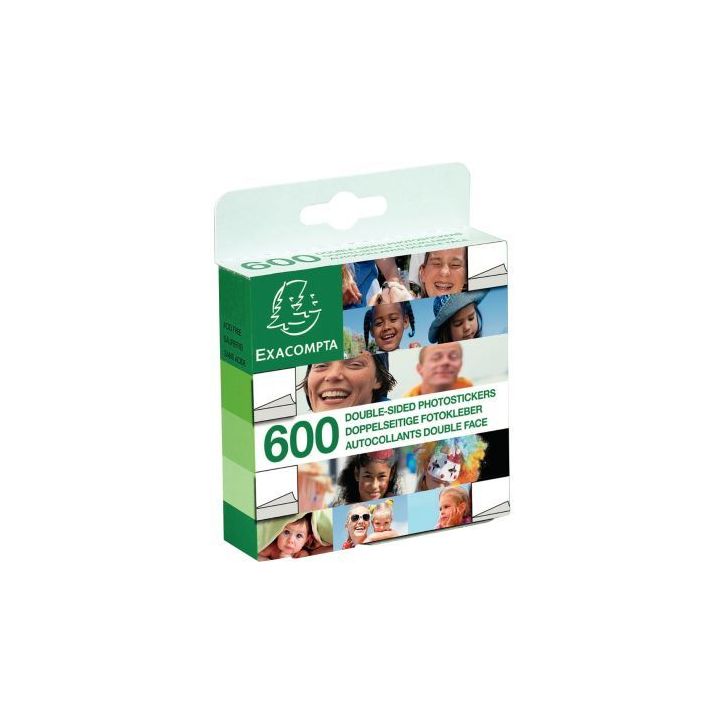 Paquet de 600 autocollants double face 12991E EXACOMPTA