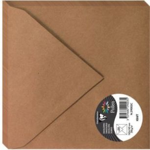 Achetez Paquet de 20 enveloppes Pollen 165x165mm 120g kraft 29003C POLLEN CLAIREFONTAINE pas cher su..