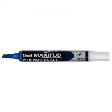 Marqueur tableau blanc Maxiflo pointe fine biseautée bleu MWL6S-C PENTEL
