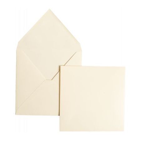 Achetez Paquet de 20 enveloppes Pollen Clairefontaine, format 16 x 16 cm, 120 g, ivoire 5443C POLLEN..